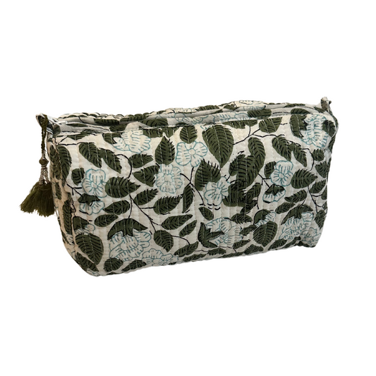 Hydrangea Garden Vanity Bag, Medium - Coral & Ivy